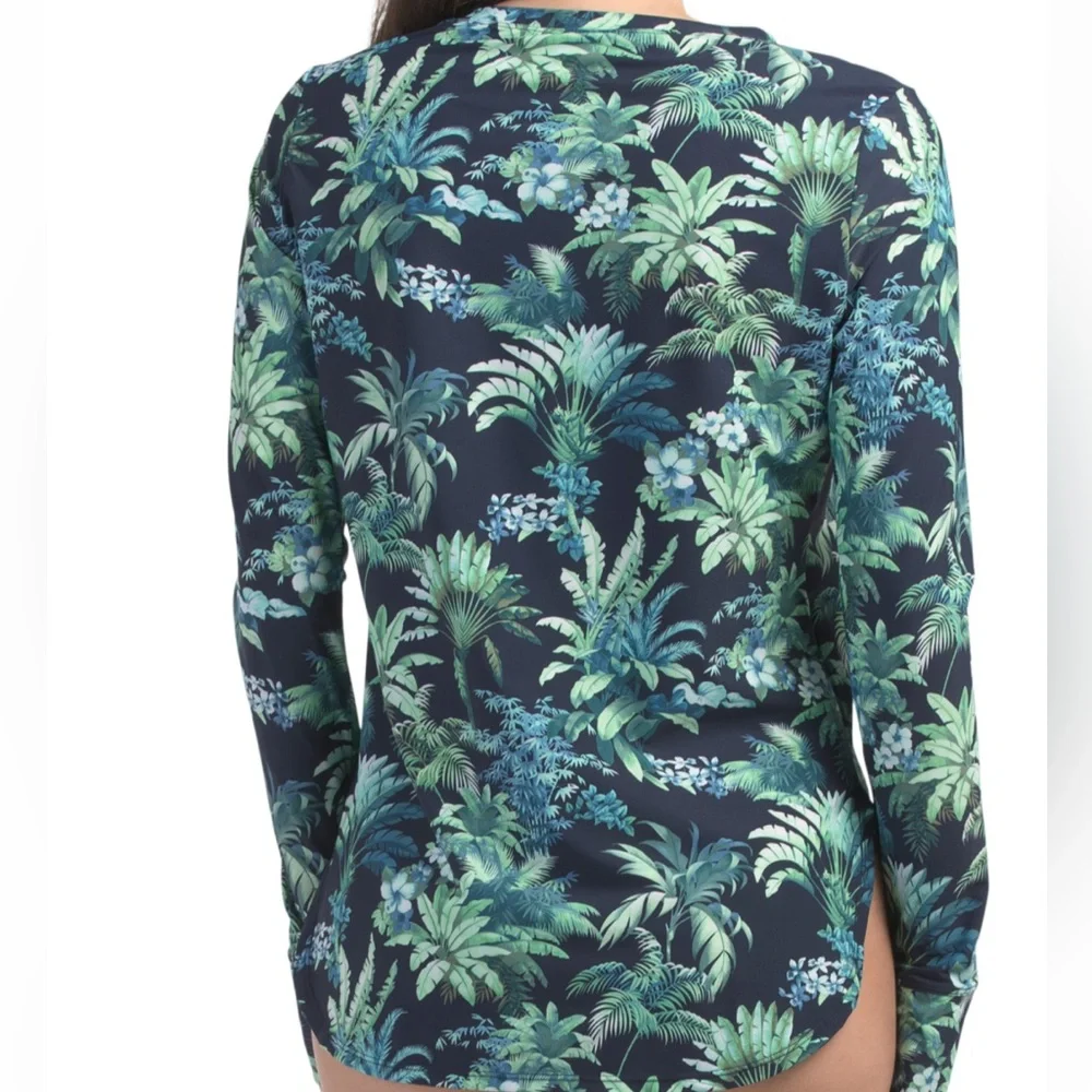 New TOMMY BAHAMA art of palms long sleeve rashguard - Picture 6 of 6
